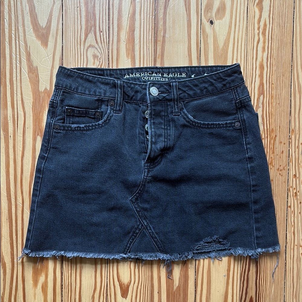 American Eagle Outfitters Black Mini Skirt Casual Night Out